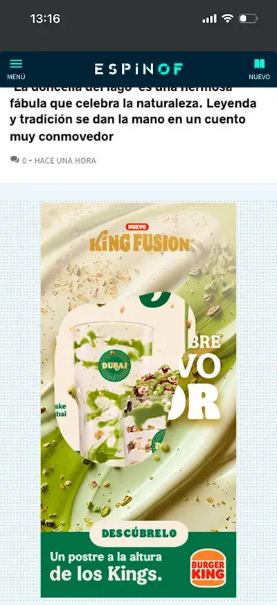 Third Burger King mobile placement