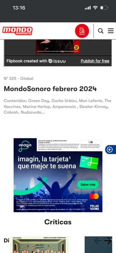 Second Mastercard Imagin mobile placement