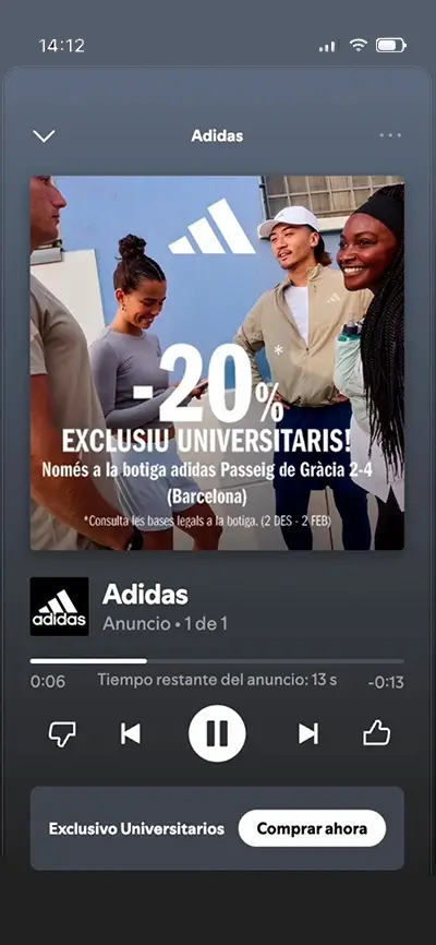 Création sociale pour Spotify
